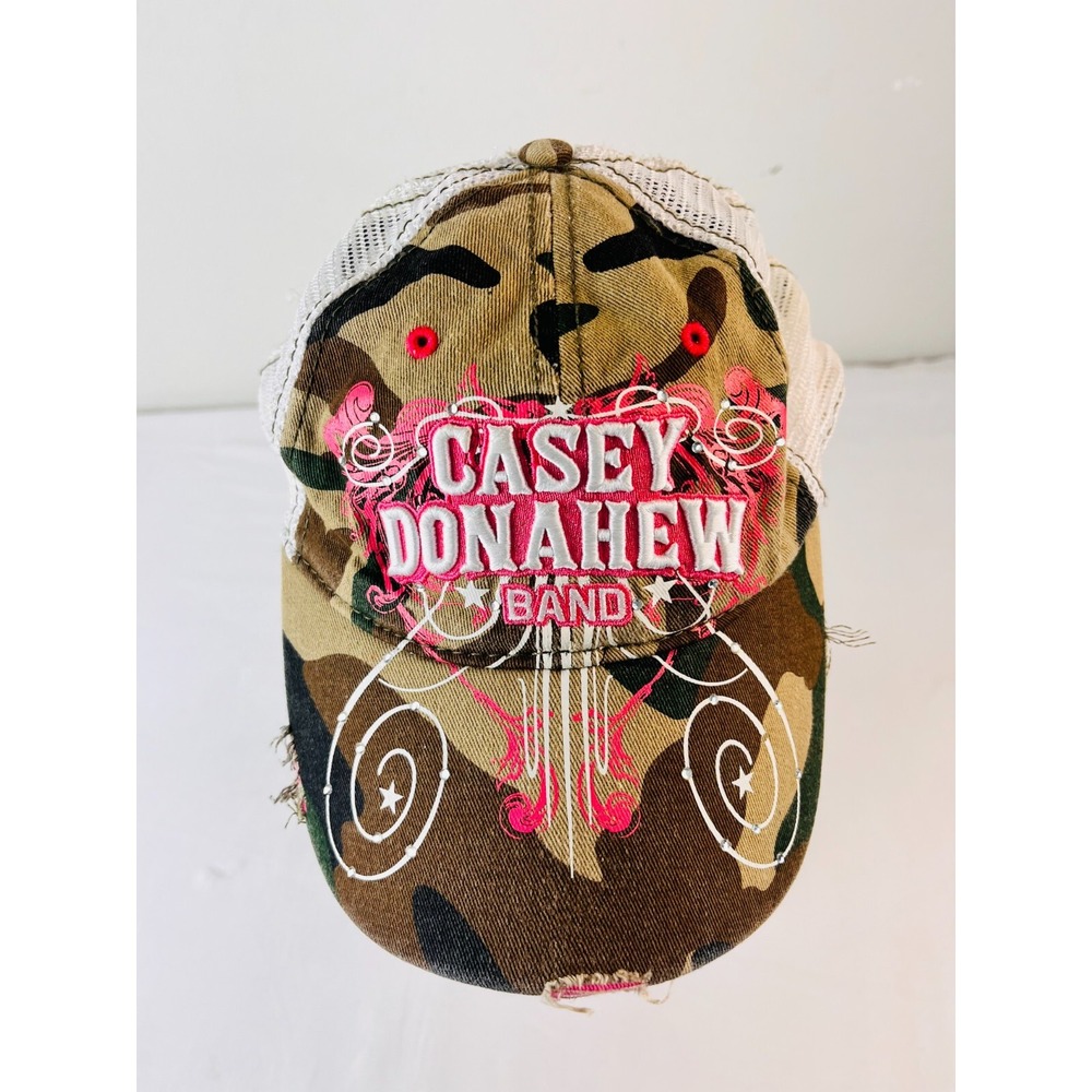 Casey Donahen Band Johnson County TX Cap Hat Adult Adjustable‎ Camo Pink Cotton